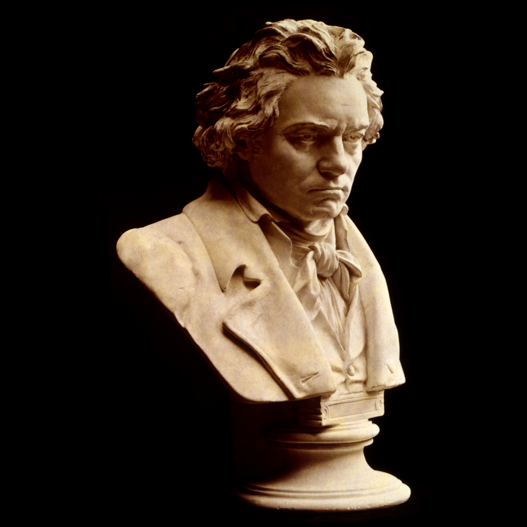 buste de Ludwig Van Beethoven (plâtre d'après la sculpture d'Hugo Hagen, exposé au musée de la Beethoven-Hauss à Bonn) © DR