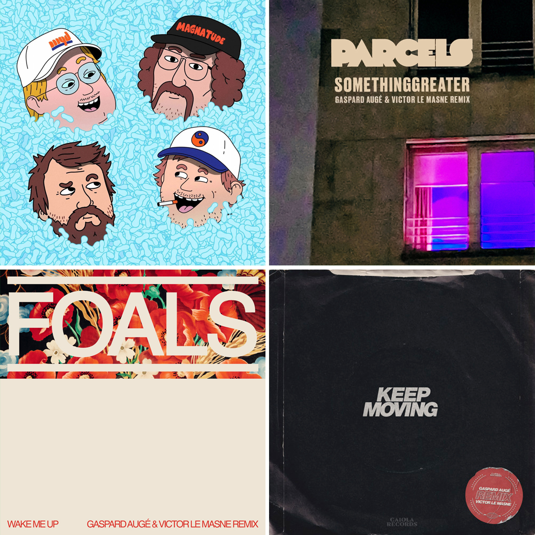 Myd (feat. Mac DeMarco), "Moving Men" (Ed Banger Records / Because Music, 2020) ; Parcels, "Somethinggreater" (Kitsuné / Because Music, 2021) ; Foals, "Wake Me Up" (Warner Bros. Records, 2021) ; Jungle, "Keep Moving" (Caiola Records / AWAL Recordings Ltd, 2021)