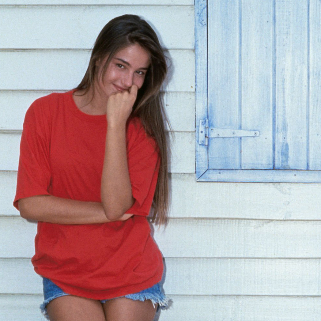 Marie Gillain sur le tournage du film "Mon père, ce héros" (DD Productions / Film par Film / Orly Films / TF1 Films Production) de Gérard Lauzier, en 1991 © Richard Melloul